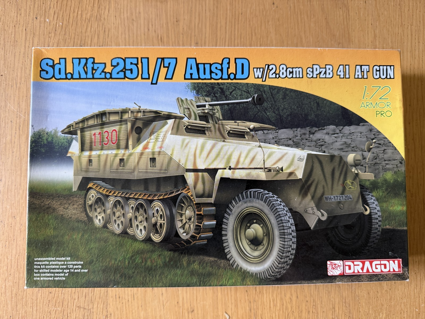 Dragon 1:72 Plastic Model Kit - Sd. Kfz. 251/7 Ausf.D w2.8 sPzB 41 AT Gun