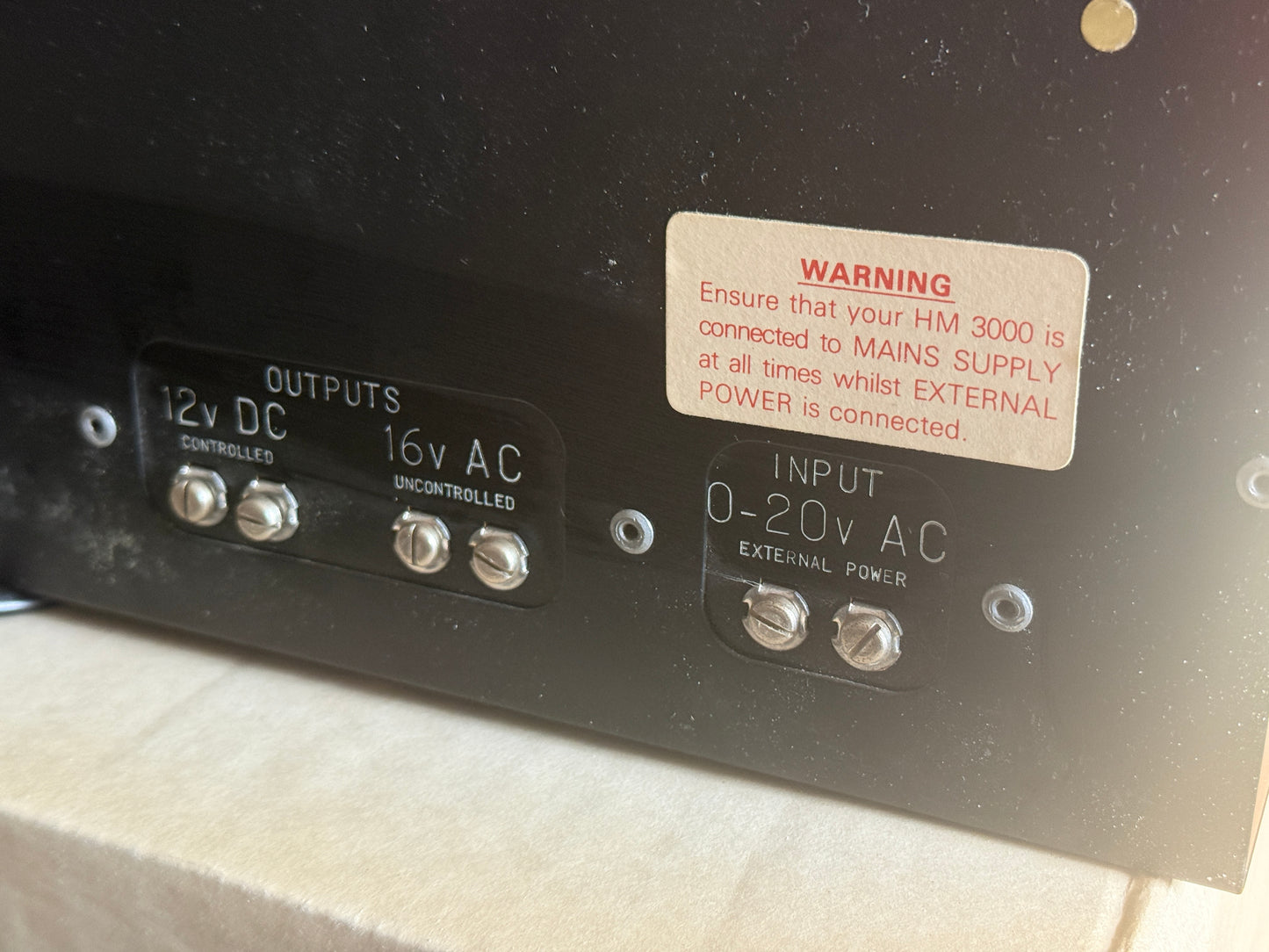 Hammant and Morgan H&M HM3000 Power Control Centre Controller - New