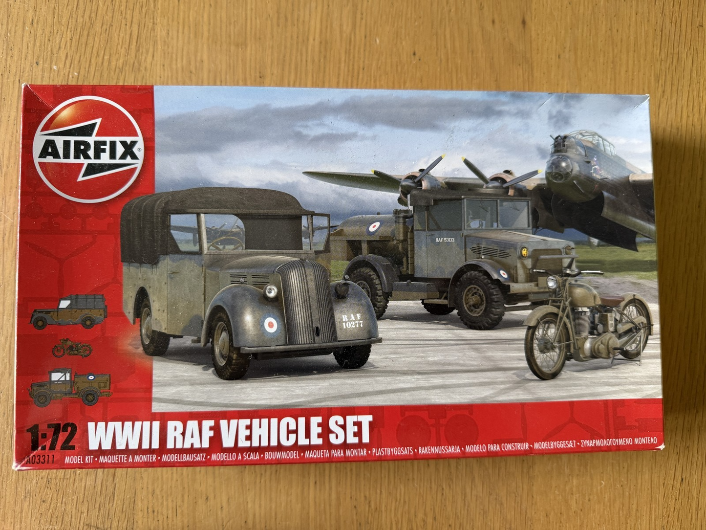 Airfix 1:72 Model Kit A03311 - WWII RAF Vehicle Set