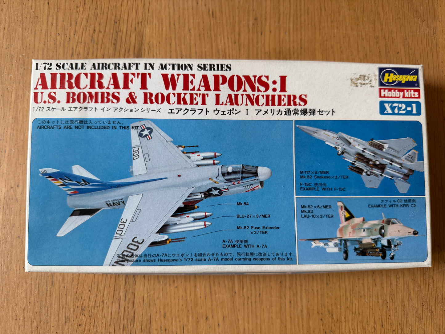 Hasegawa 1:72 Plastic Model Kit - Aircraft Weapons I US Bombs & Rocket Launchers