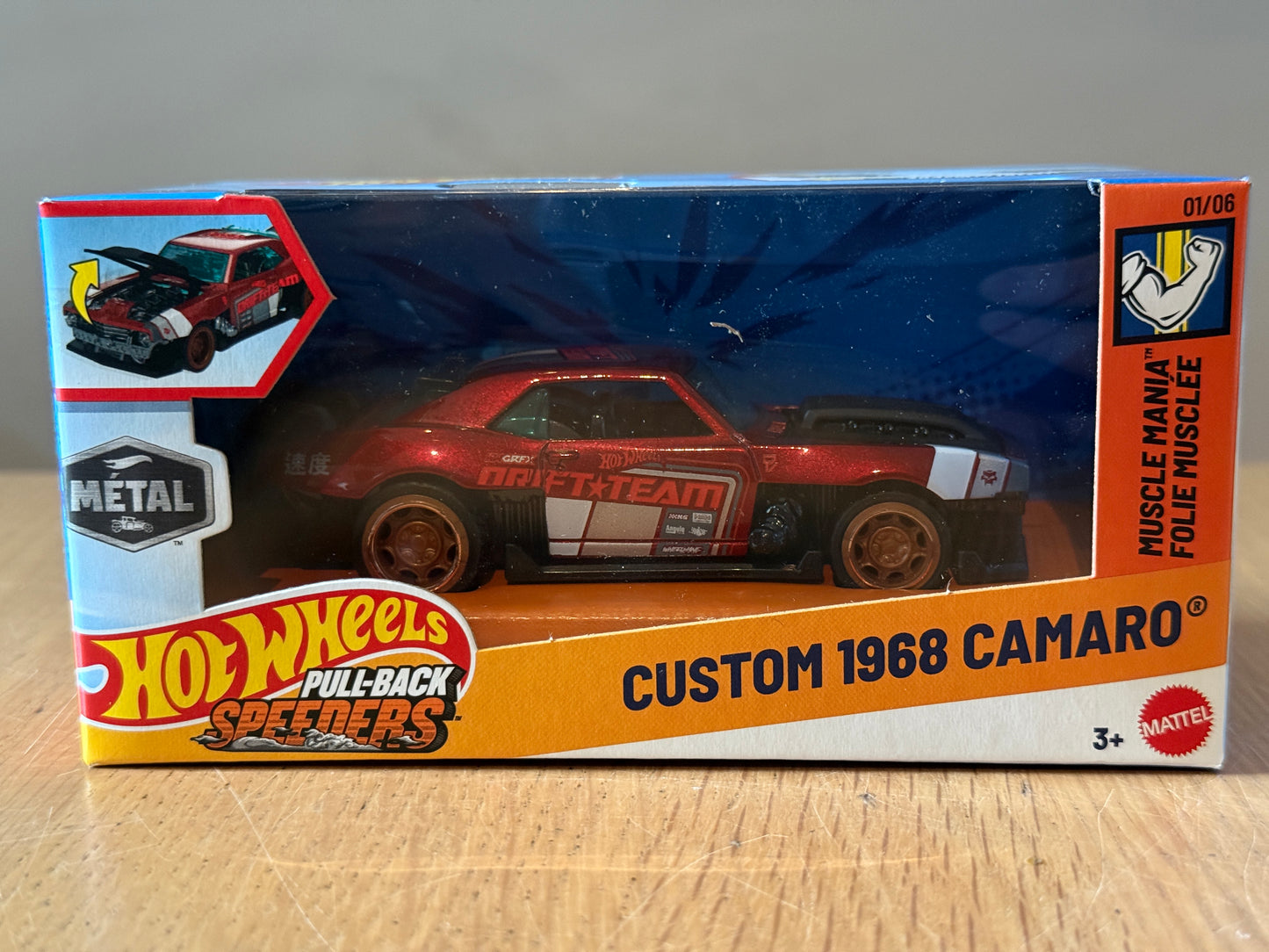 Hot Wheels Pull Back Speeders - Custom 1968 Camaro. BNIB