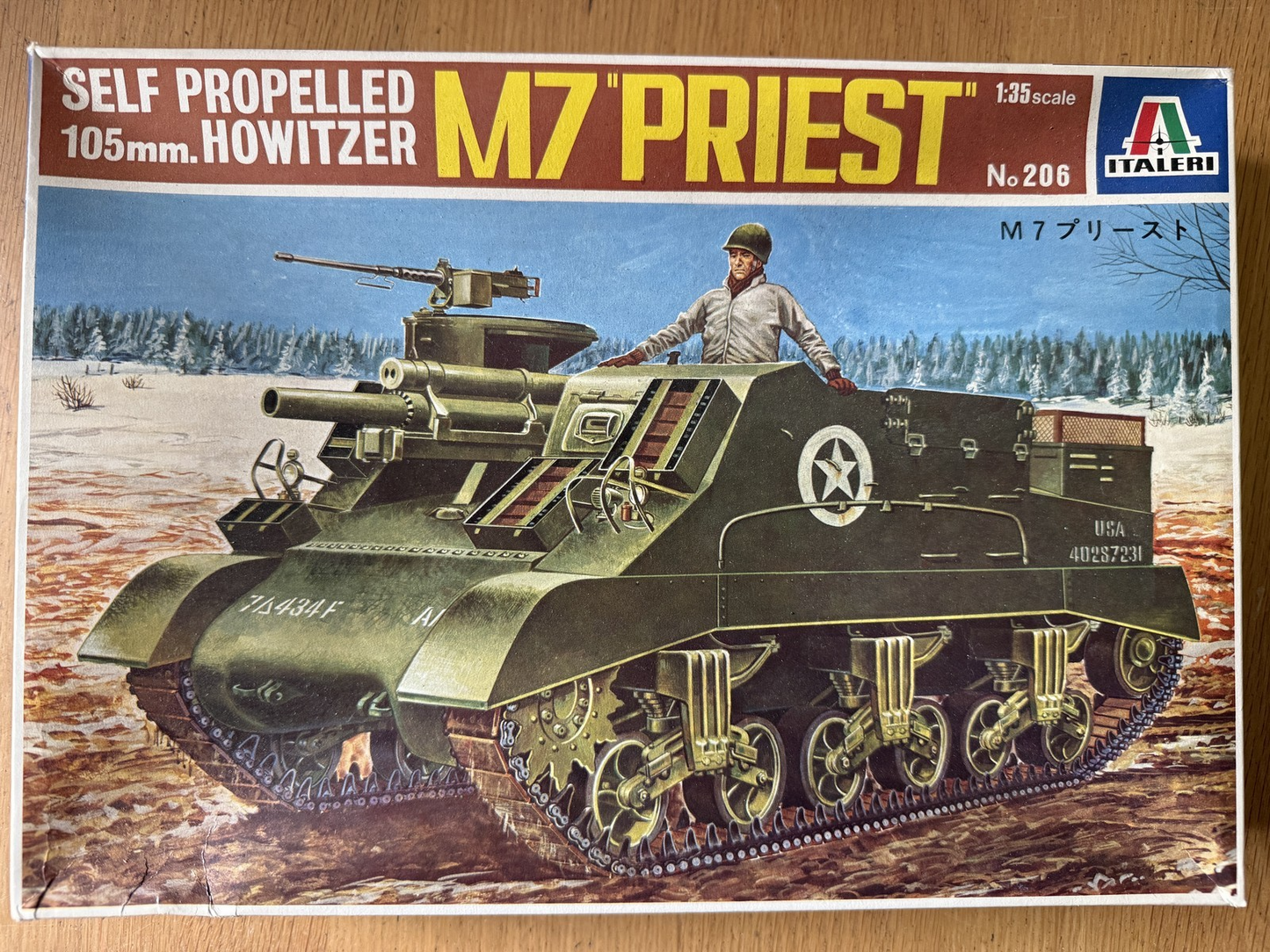 Italeri 1:35 Model Kit No. 206 - Self-Propelled Howitzer M7 'Priest'
