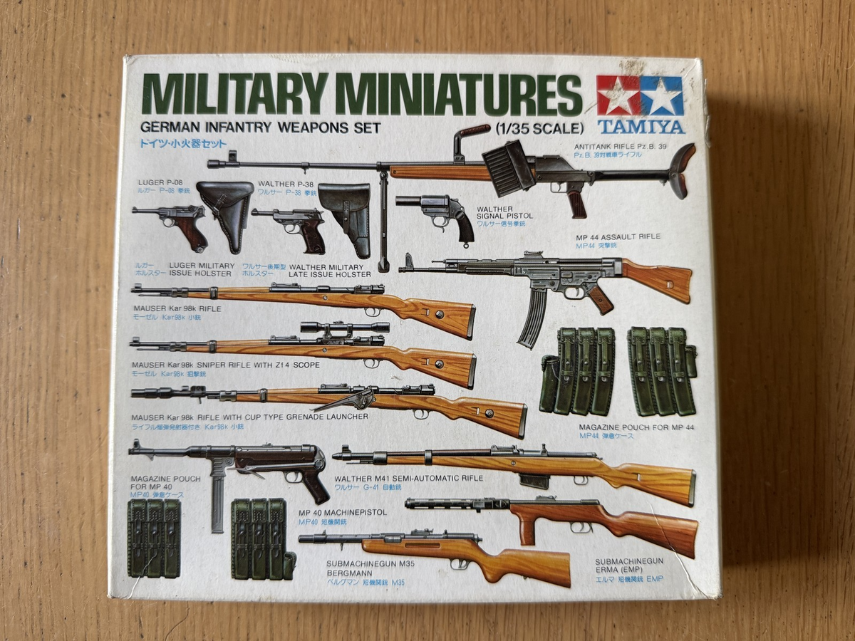 Tamiya 1:35 Plastic Model Kit - Military Miniatures German Infantry Weapons Set