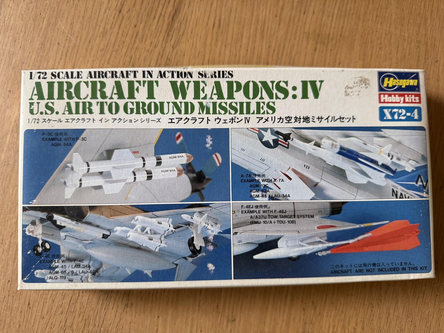Hasegawa 1:72 Plastic Model Kit - Aircraft Weapons IV US Air to Ground Missiles