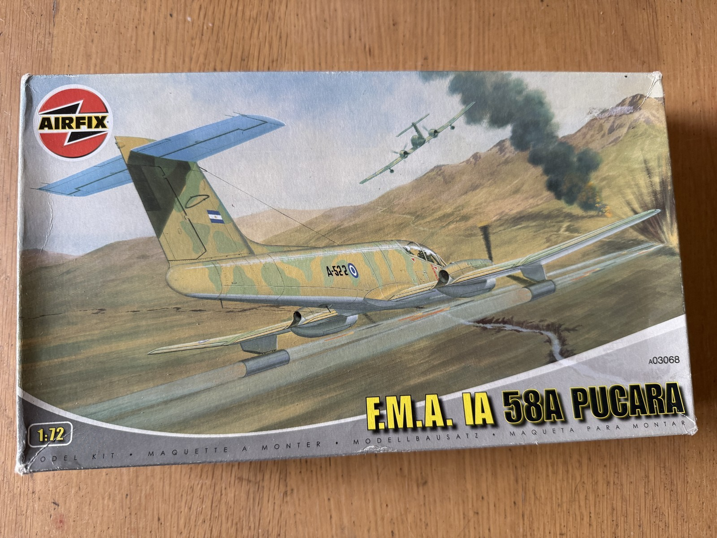 Airfix 1:72 Plastic Model Kit - F.M.A. IA 58A Pucara