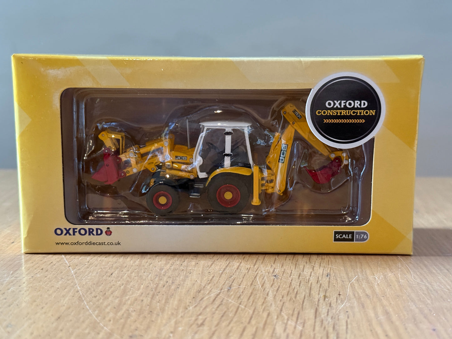 Oxford Diecast 1:76 Scale - JCB 3CX. 70th Anniversary Eco Backhoe Loader. BNIB