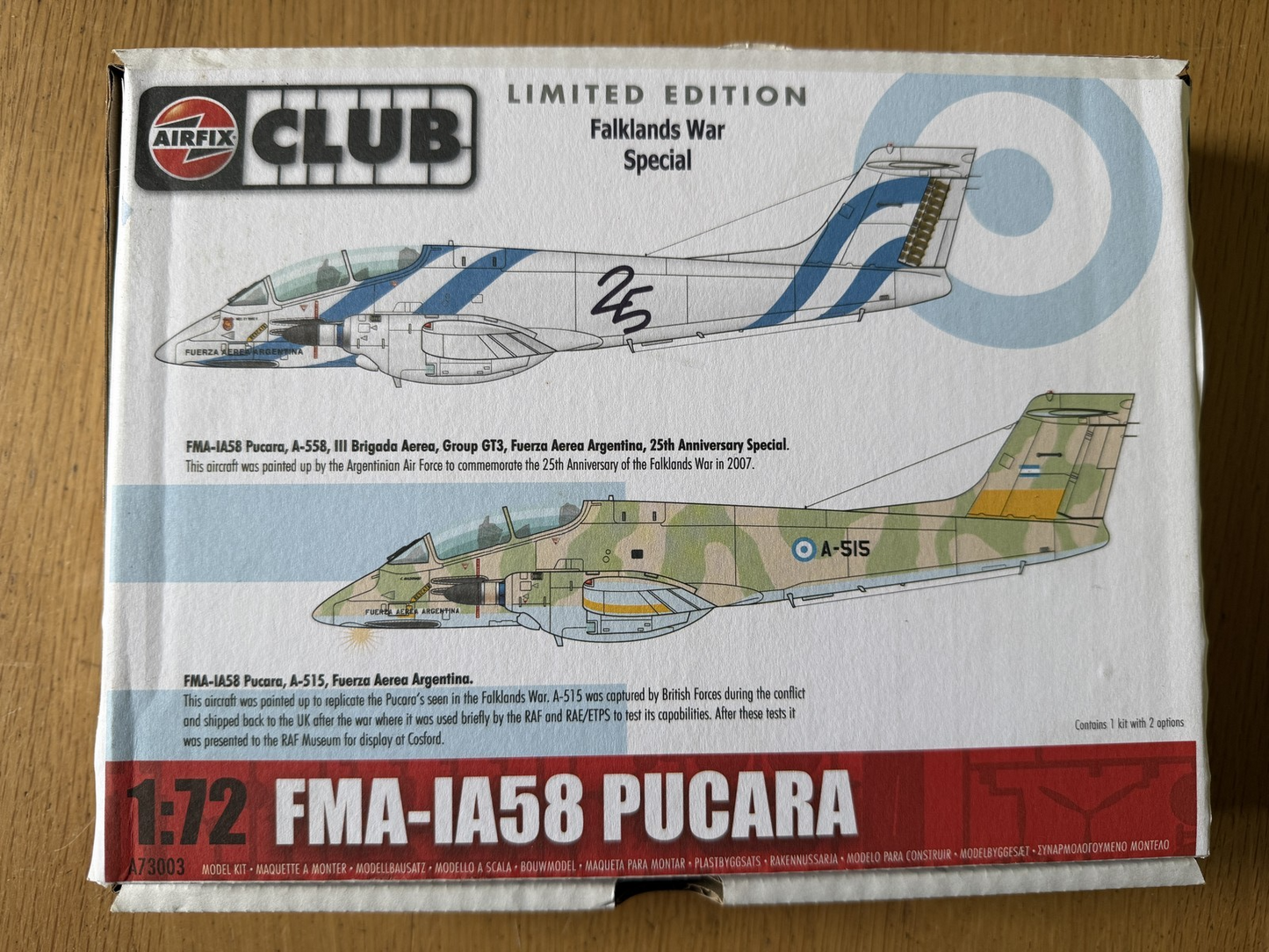 Airfix 1:72 Club Model - FMA-IA58 Pucara (Limited Edition)
