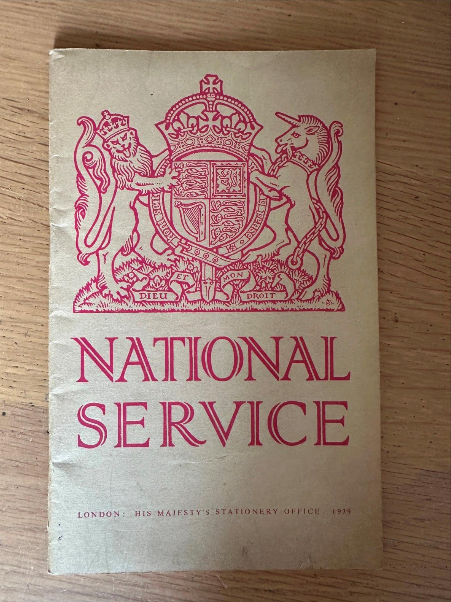 Original Vintage Booklet - National Service