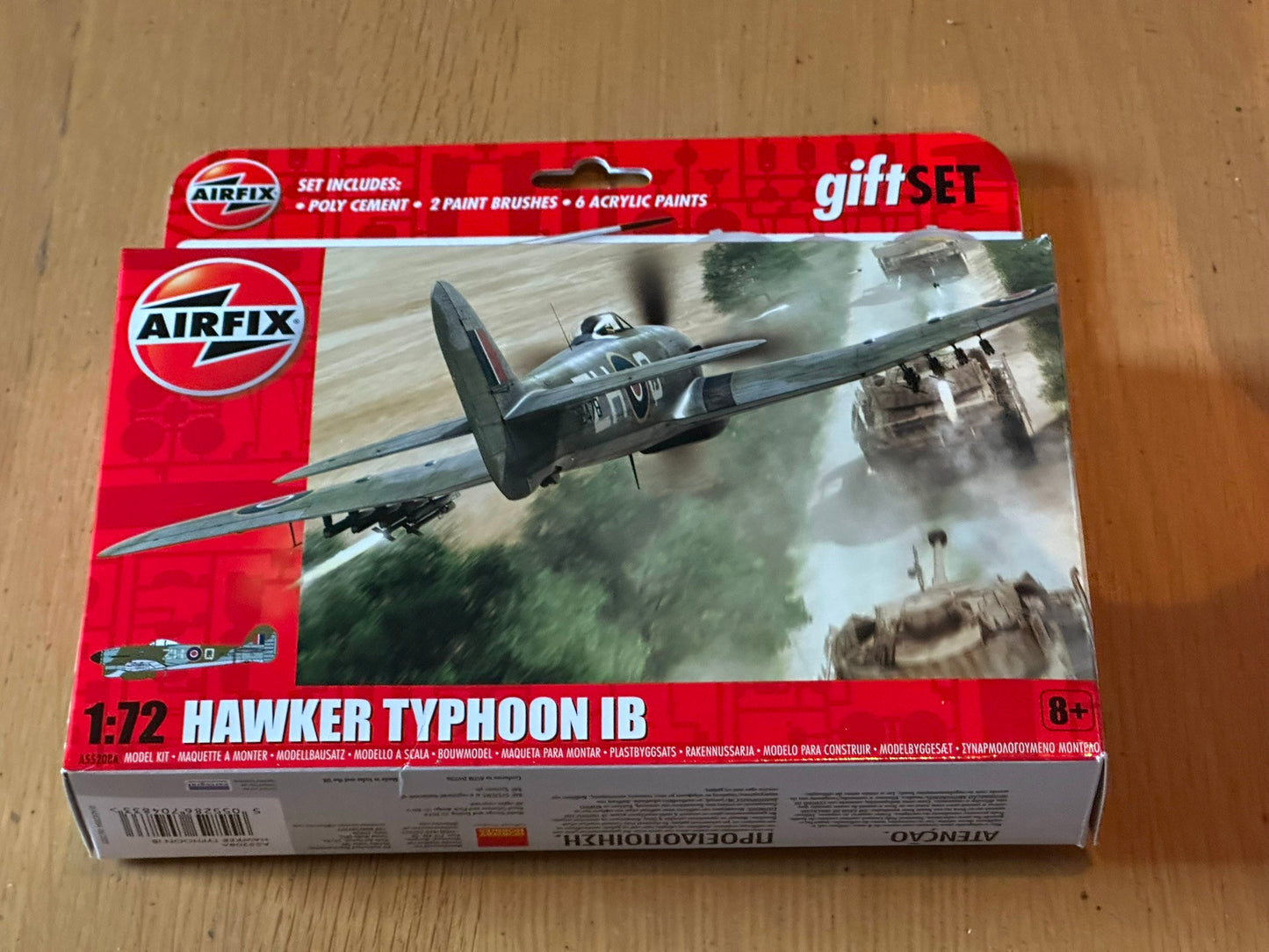Airfix 1/72 Hawker Typhoon Mk 1b. Box and packaging opened, but complete.
