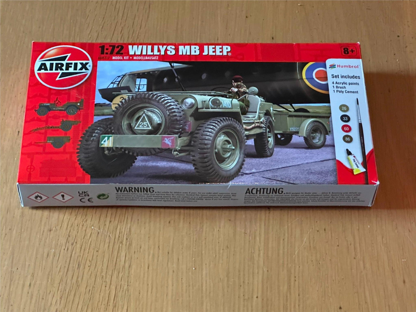 Airfix 1/72 Willys Jeep MB. Box and packaging opened, but complete.