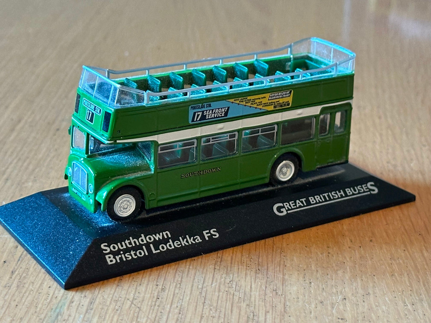 Atlas Great British Buses 1:76 Southdown Bristol Lodekka. No Box.