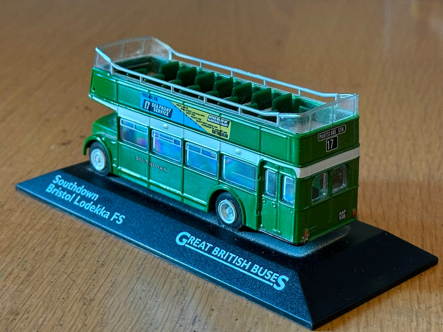 Atlas Great British Buses 1:76 Southdown Bristol Lodekka. No Box.