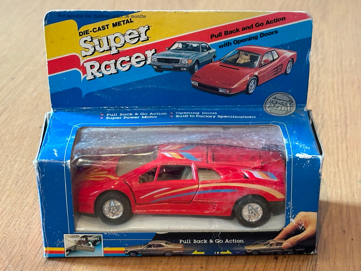 Welly Diecast Pull Back Super Racer - Lamborghini Diablo