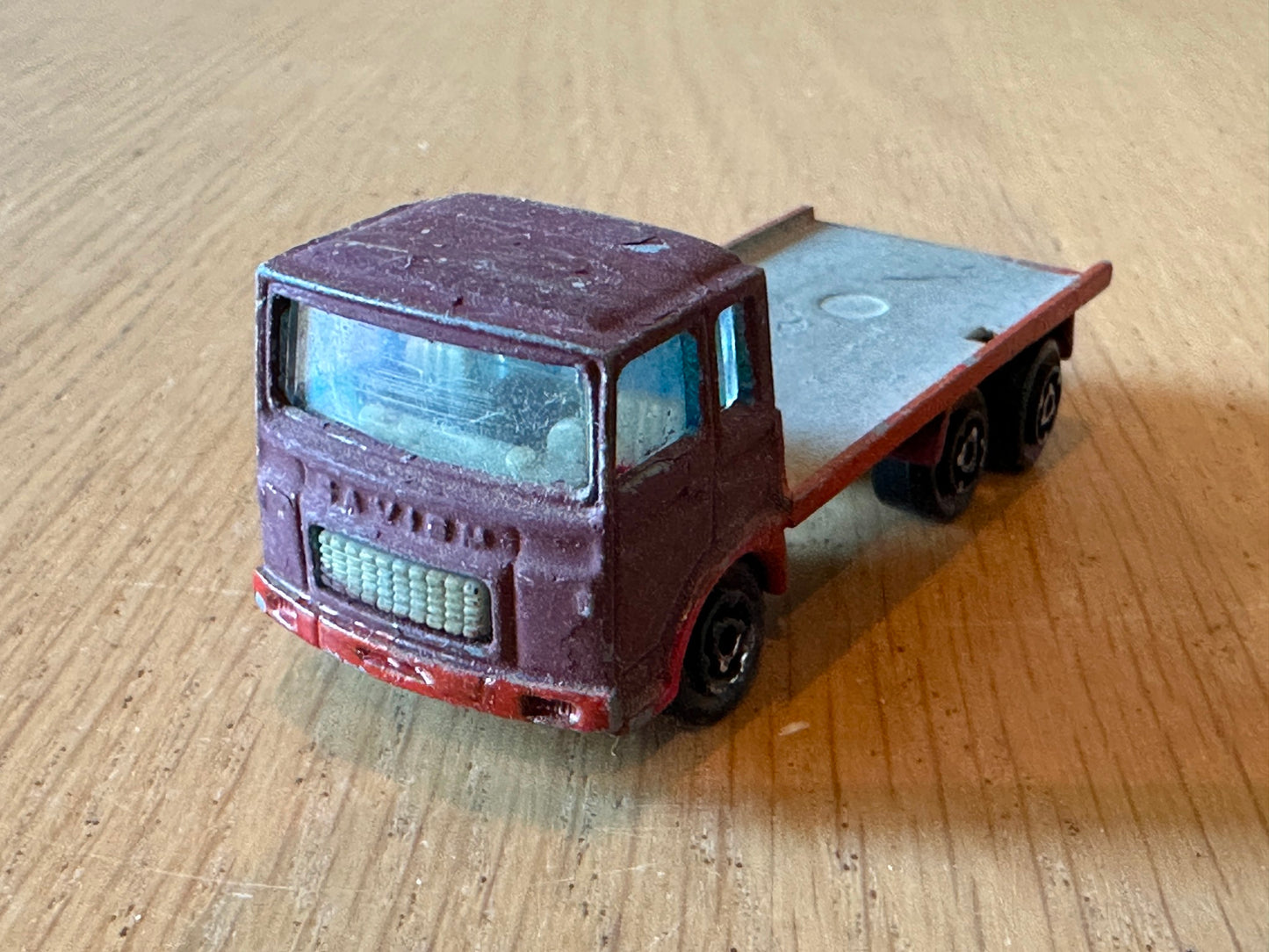 Diecast Majorette Renault Saviem. Possibly repainted.