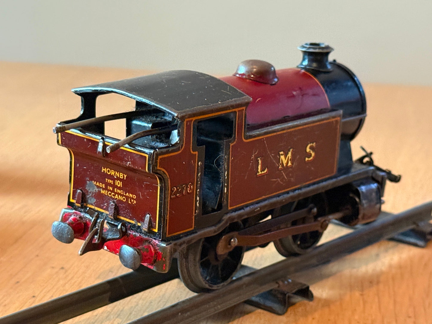 Hornby 0 Gauge Clockwork LMS Engine - Tested and working, no key.