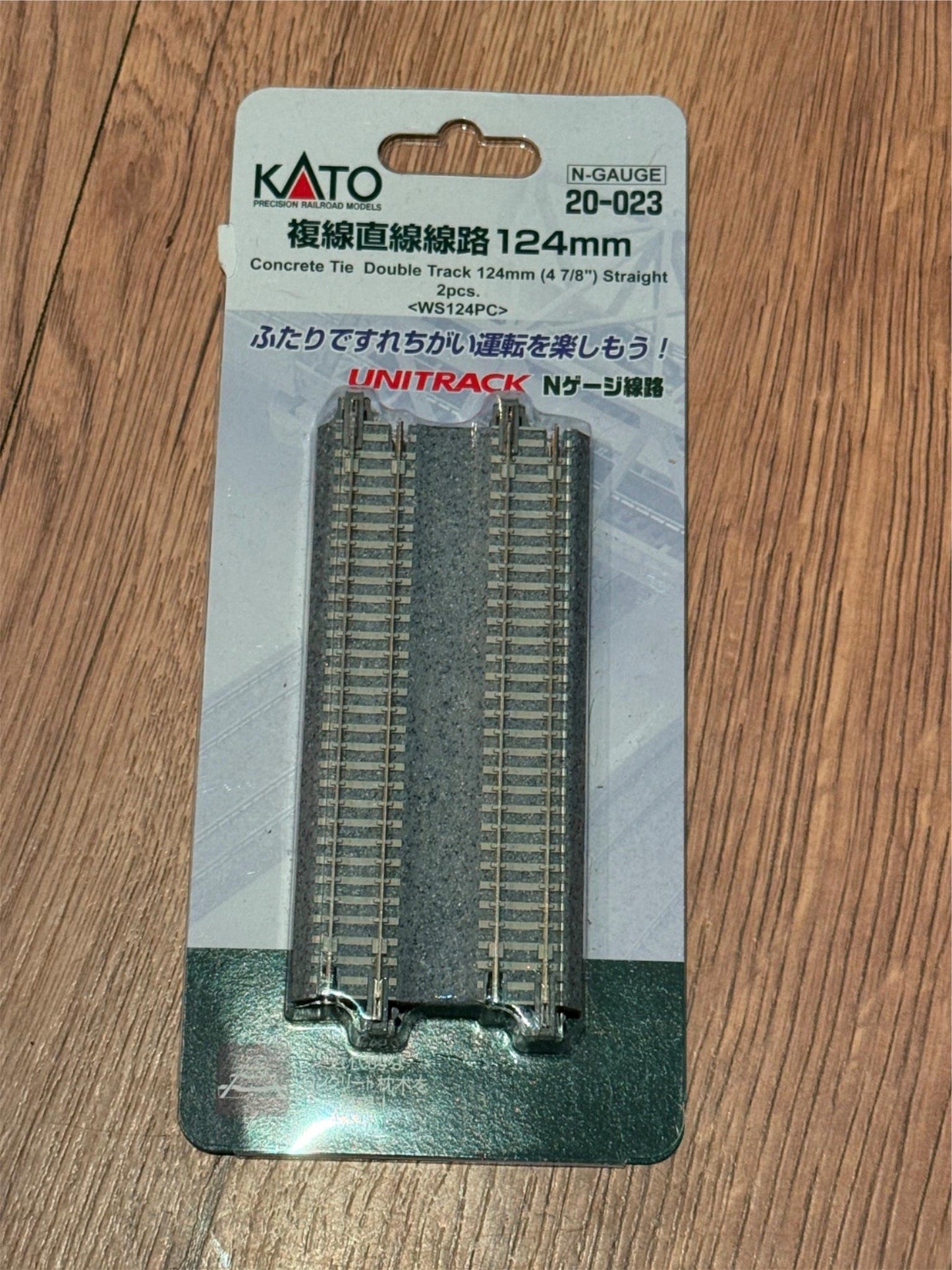 Kato Unitrack 20-023 Concrete Tie Double Track 124mm No 6 - N Gauge