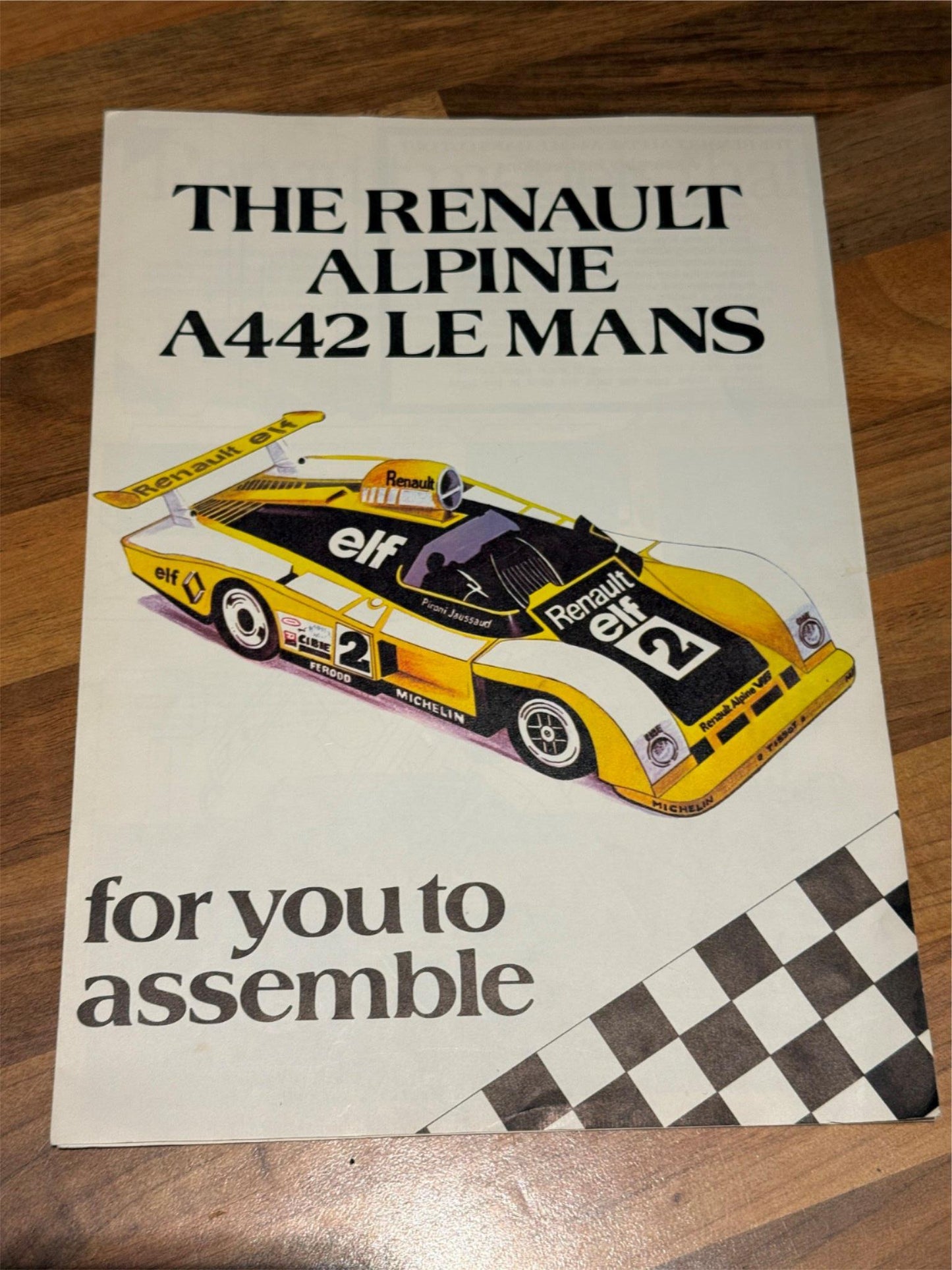 Renault Alpine LeMans Paper Kit Car to make
