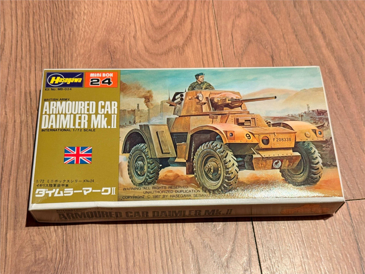 New Hasegawa Armoured Car - Daimler MkII - 1:72 Plastic Model Kit (never opened)