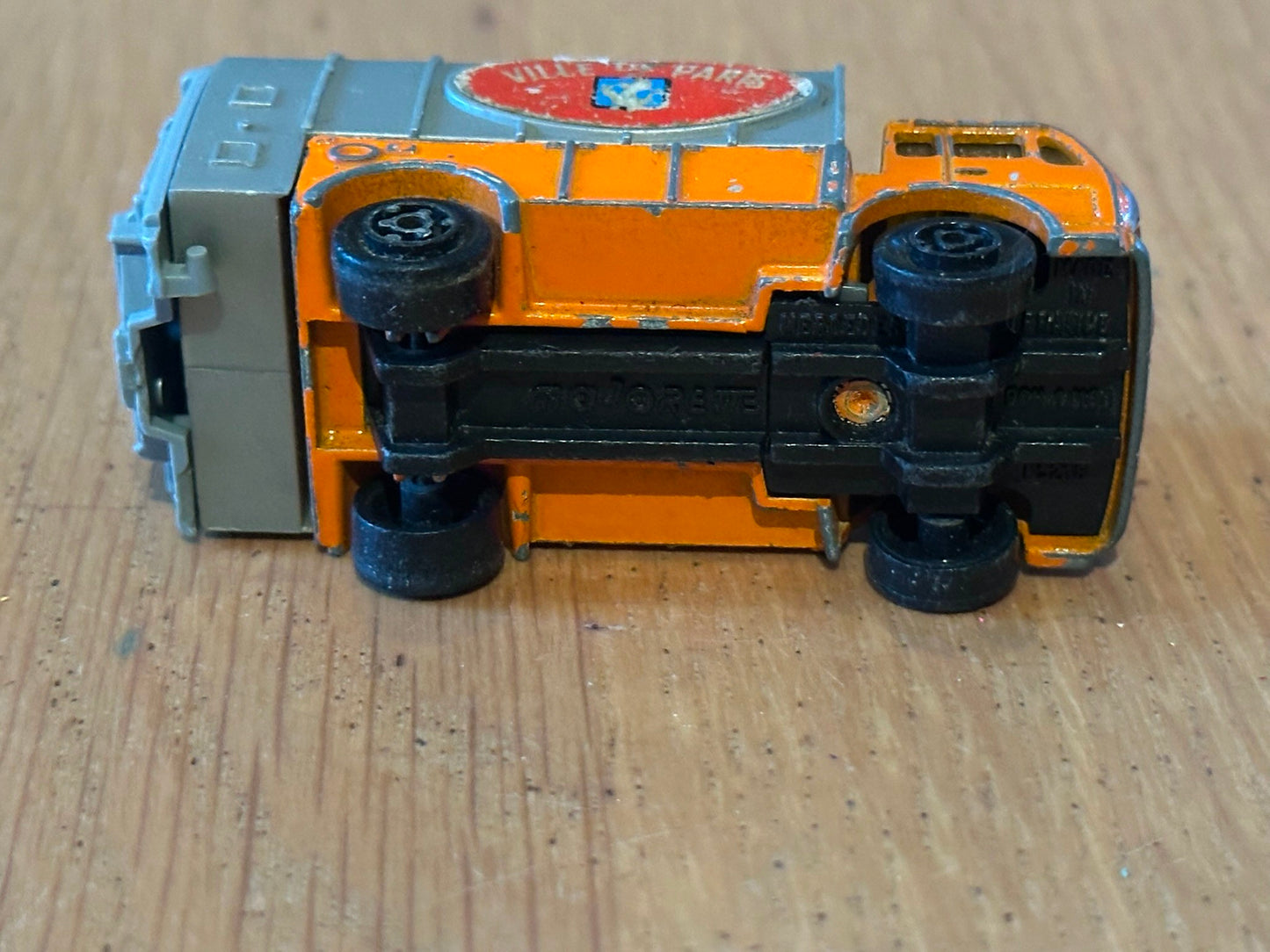 1980s Diecast Majorette Mercedes Garbage Truck - Ville de Paris. No 218. No Box.