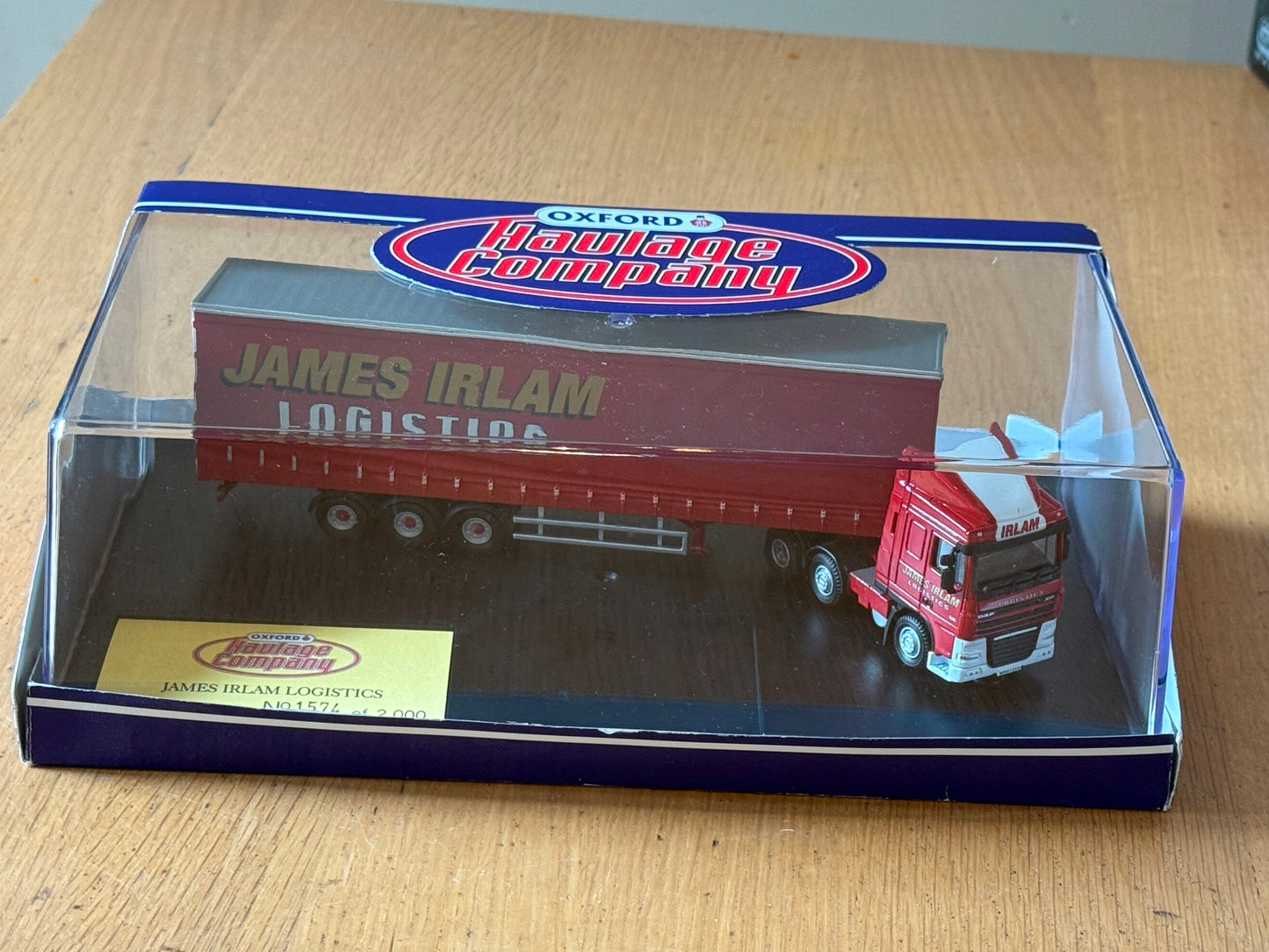 Oxford Diecast Haulage DAF01CS - James Irlam DAF XF105 Articulated Curtainsider