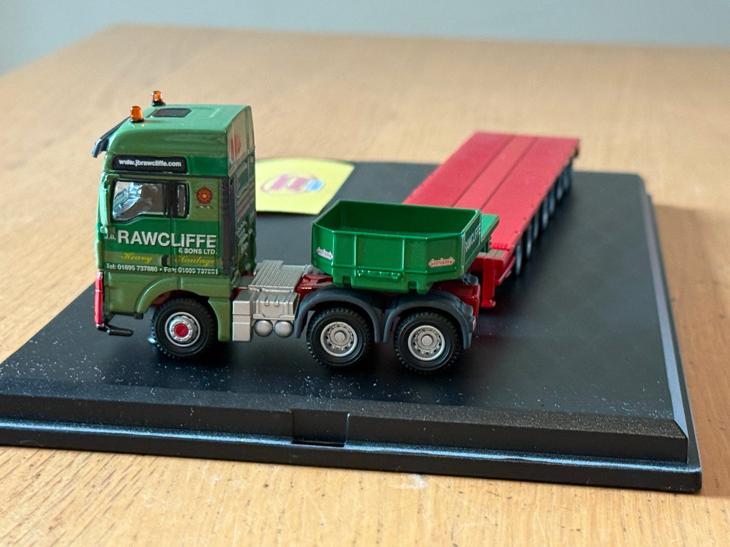 Oxford Diecast Haulage MAN01LL - MAN TGA Low Loader - JB Rawcliffe 1:76