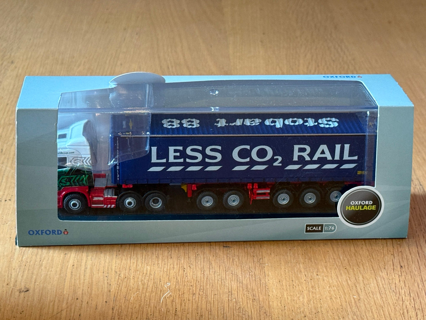 Oxford Diecast Eddie Stobart Truck and Tesco Skeletal Trailer. 1:76 OO Gauge