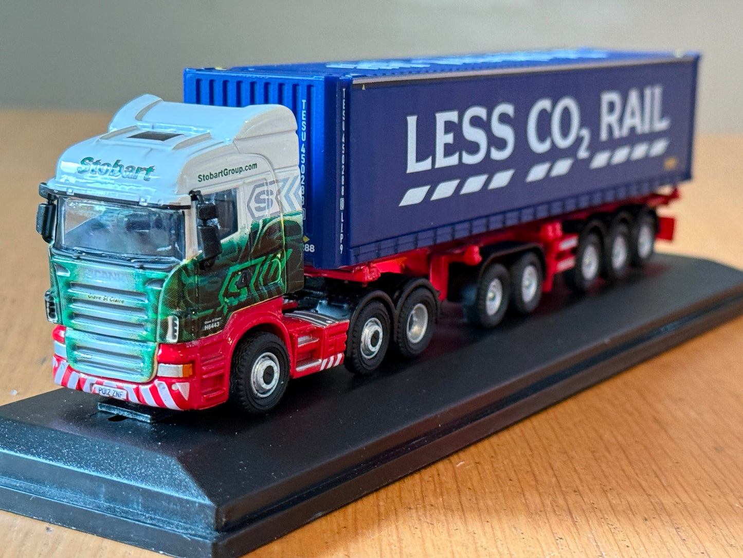 Oxford Diecast Eddie Stobart Truck and Tesco Skeletal Trailer. 1:76 OO Gauge