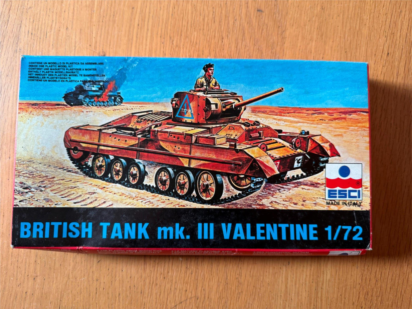 New ESCI British Tank Mk III Valentine - 1:72 Plastic Model Kit (never opened)