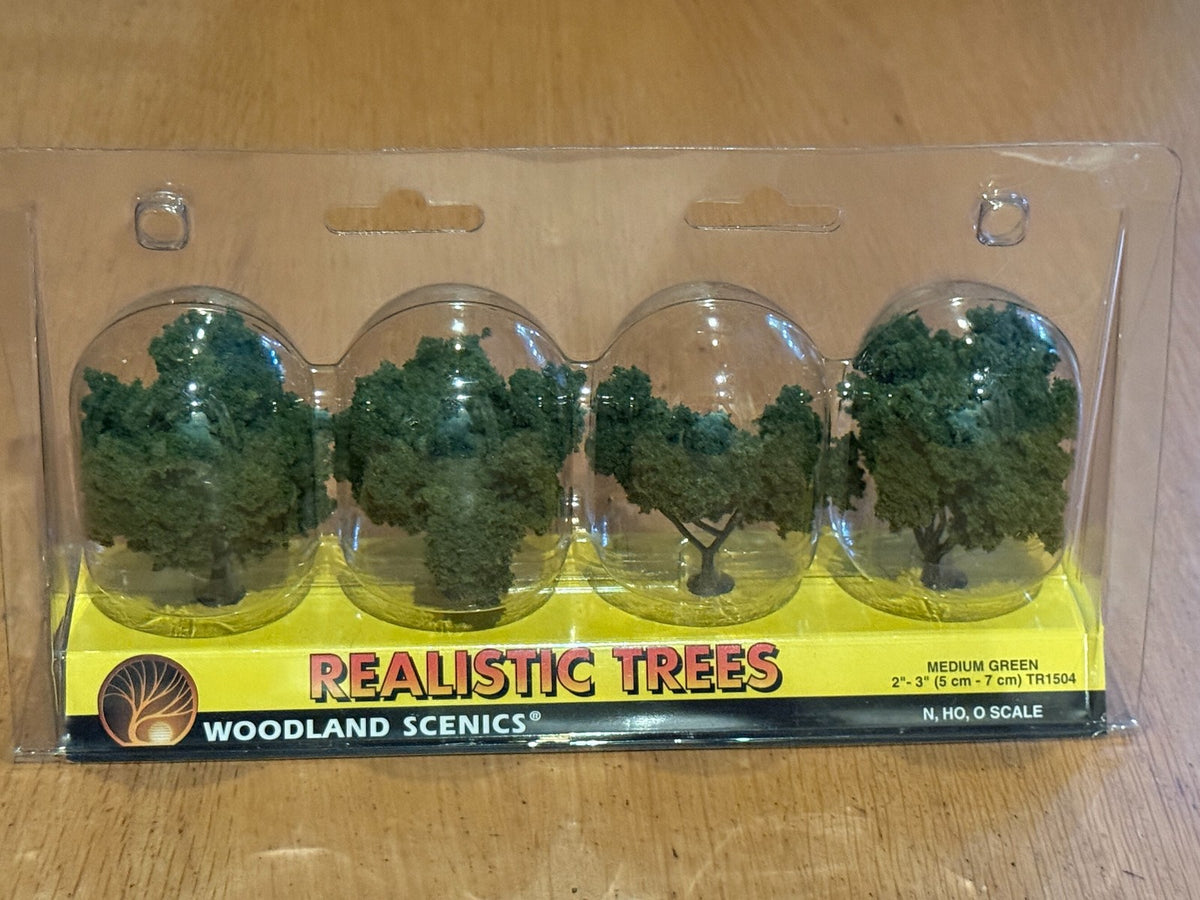 Woodland Scenics Trees TR1504 - N, HO, OO and O - 5cm - 7cm. Medium Green.