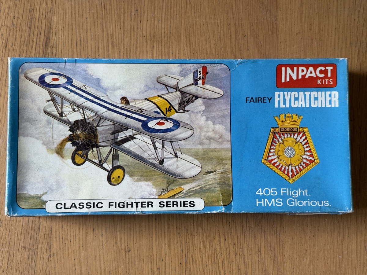 Vintage Inpact 1:48 Plastic Model Kit- Fairey Flycatcher 405 Flight HMS Glorious