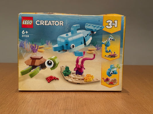 Lego 31128 - 3-In-1 Creator Dolphin and Turtle Building Set BNIB. Box damaged.