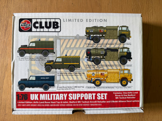 Airfix 1:76 Club Model A730011-76 - UK Military Support Set - Limited Edition