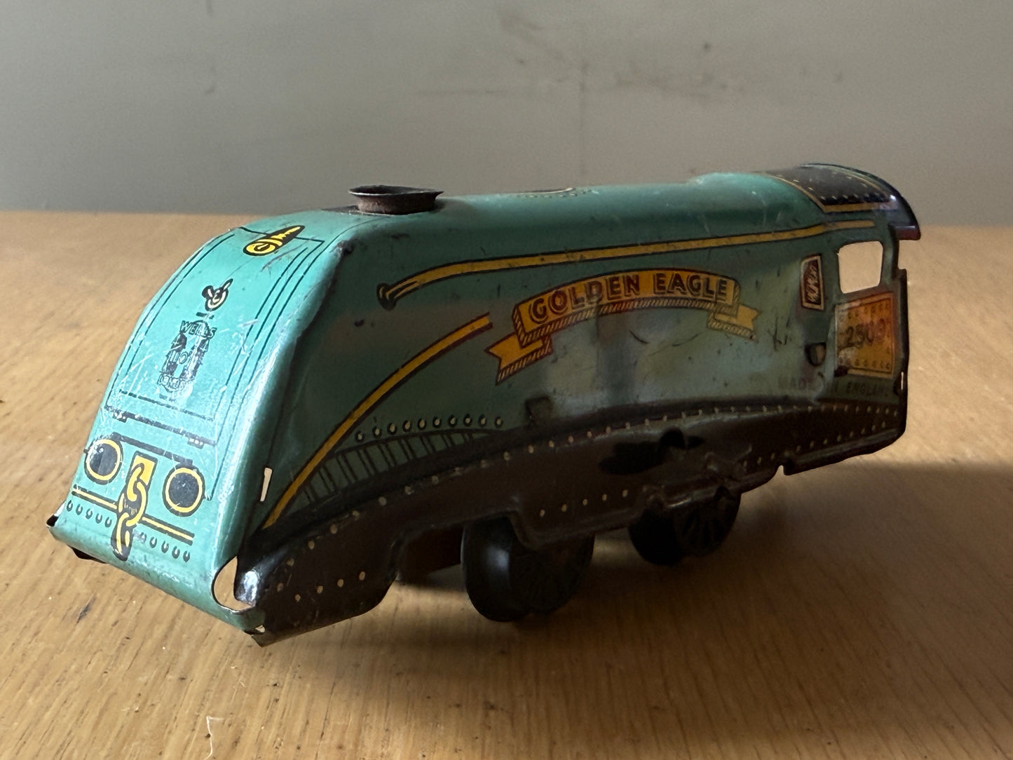 Wells Brimtoy O Gauge Clockwork Timplate Golden Eagle Locomotive
