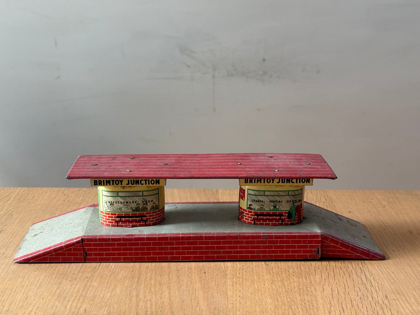 Vintage Tinplate Station for O Gauge Model Railway