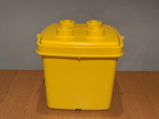 Lego 4 Stud Yellow Storage Box With Carry Handle. Used.