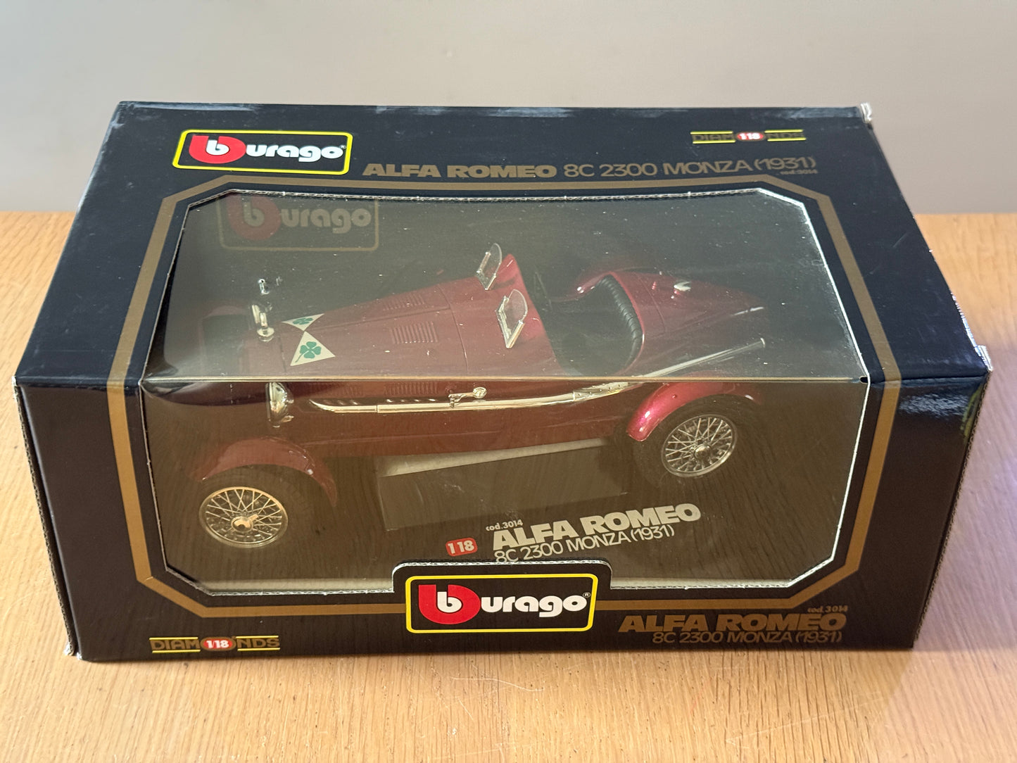 Bburago 1:18 Diecast Model 3014 - Alfa Romeo 8C 2300 Monza 1931 - Mint Condition