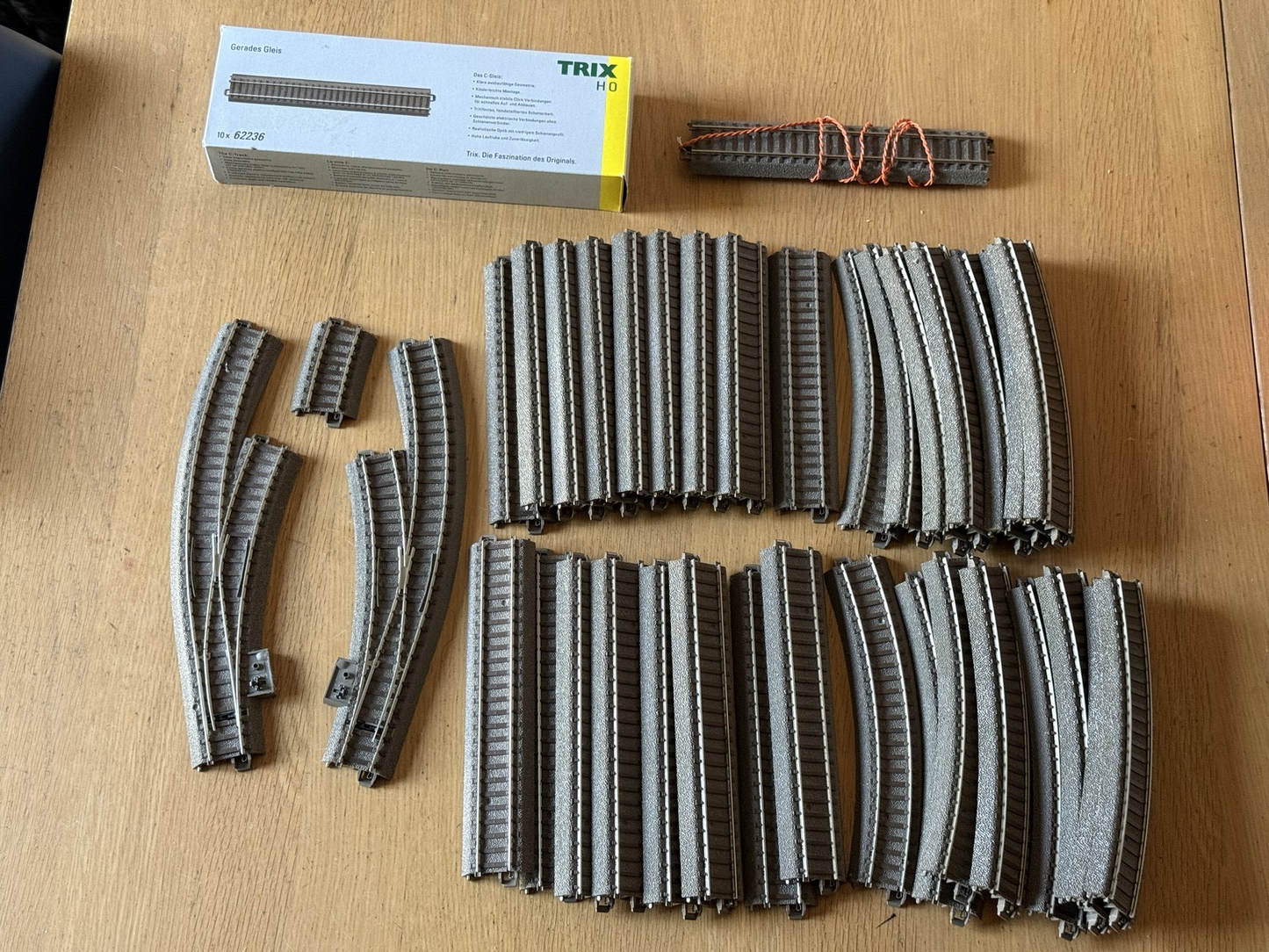 Lot of Trix Vintage HO Track - Left and Right Hand Points