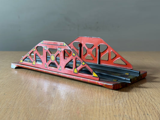 Vintage Mettoy Tinplate Girder Bridge for O Gauge Model Railway