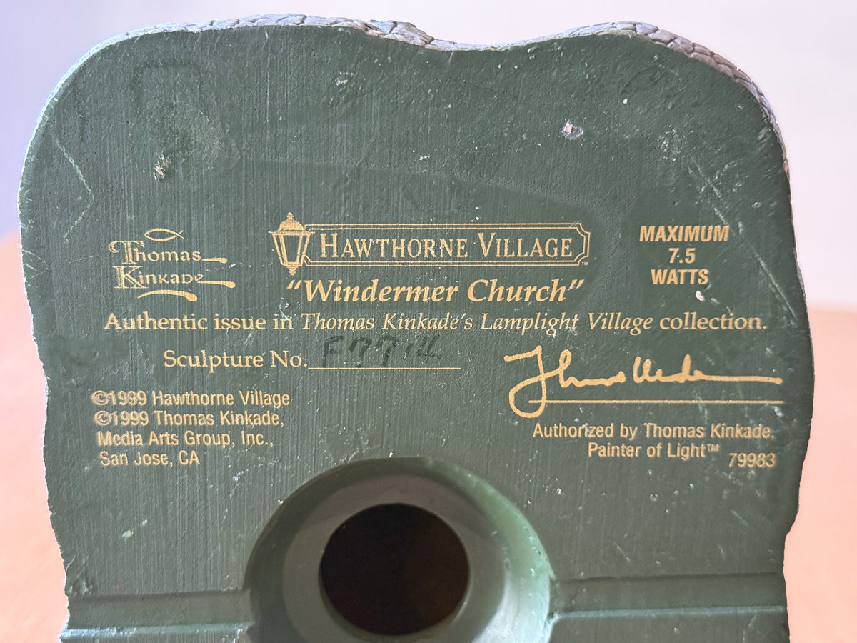 Thomas Kinkade - Hawthorne Village - Windermere Church Sculpture