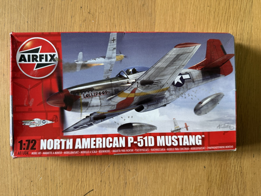 Airfix 1:72 Plastic Model Kit - North American P51-D Mustang