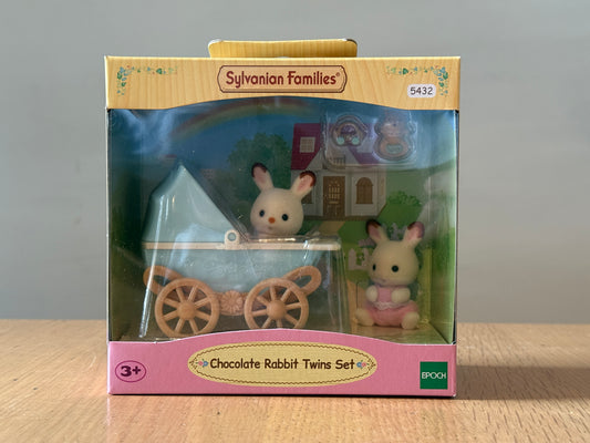 Sylvanian Families 5432 - Chocolate Rabbit Twins Set. BNIB