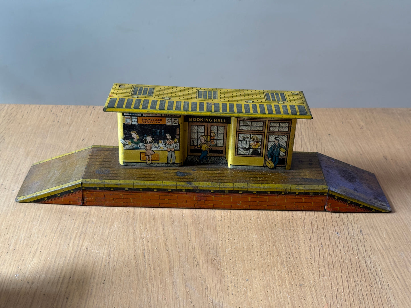 Vintage Tinplate Station for O Gauge Model Railway