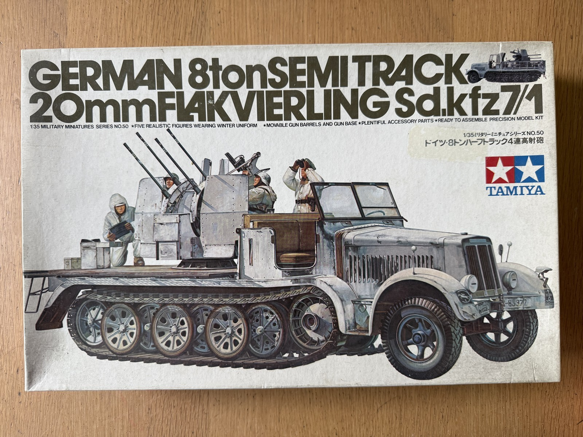 Tamiya 1:35 Plastic Model Kit -  German 8 Ton Semitrak 20mm Flakvierling Sd. Kfz