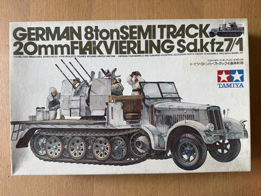Tamiya 1:35 Plastic Model Kit -  German 8 Ton Semitrak 20mm Flakvierling Sd. Kfz