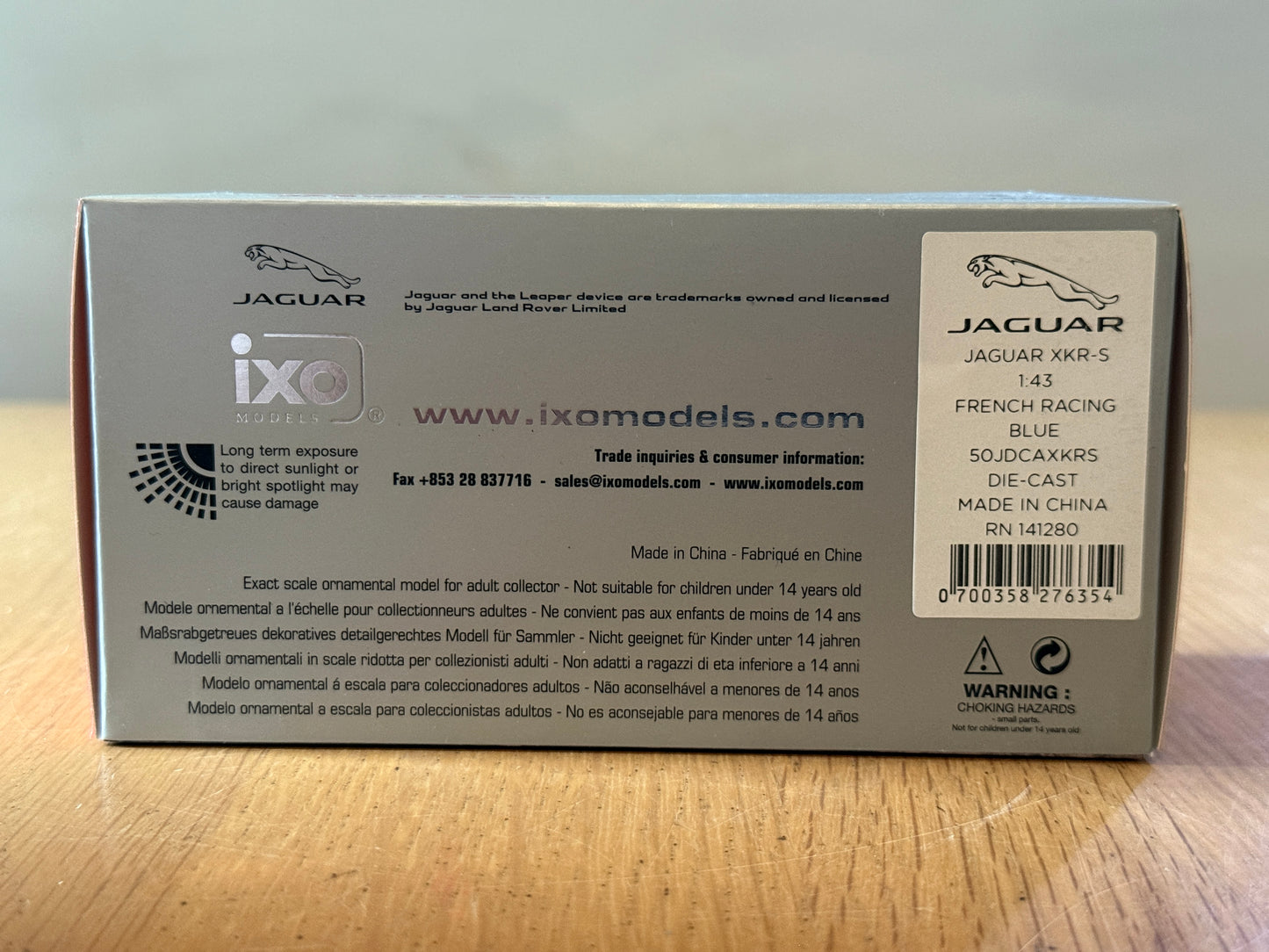 Ixo Models 1:43 Official Jaguar OEM Model - Jaguar XKR-S. BNIB