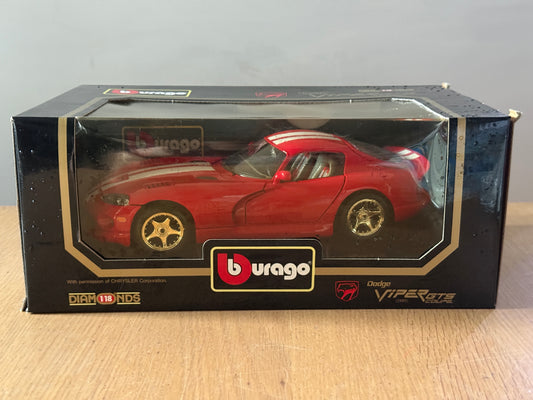 Bburago 1:18 Diecast Model 3030 - Dodge Viper GTS Coupe (1997) - Mint Condition