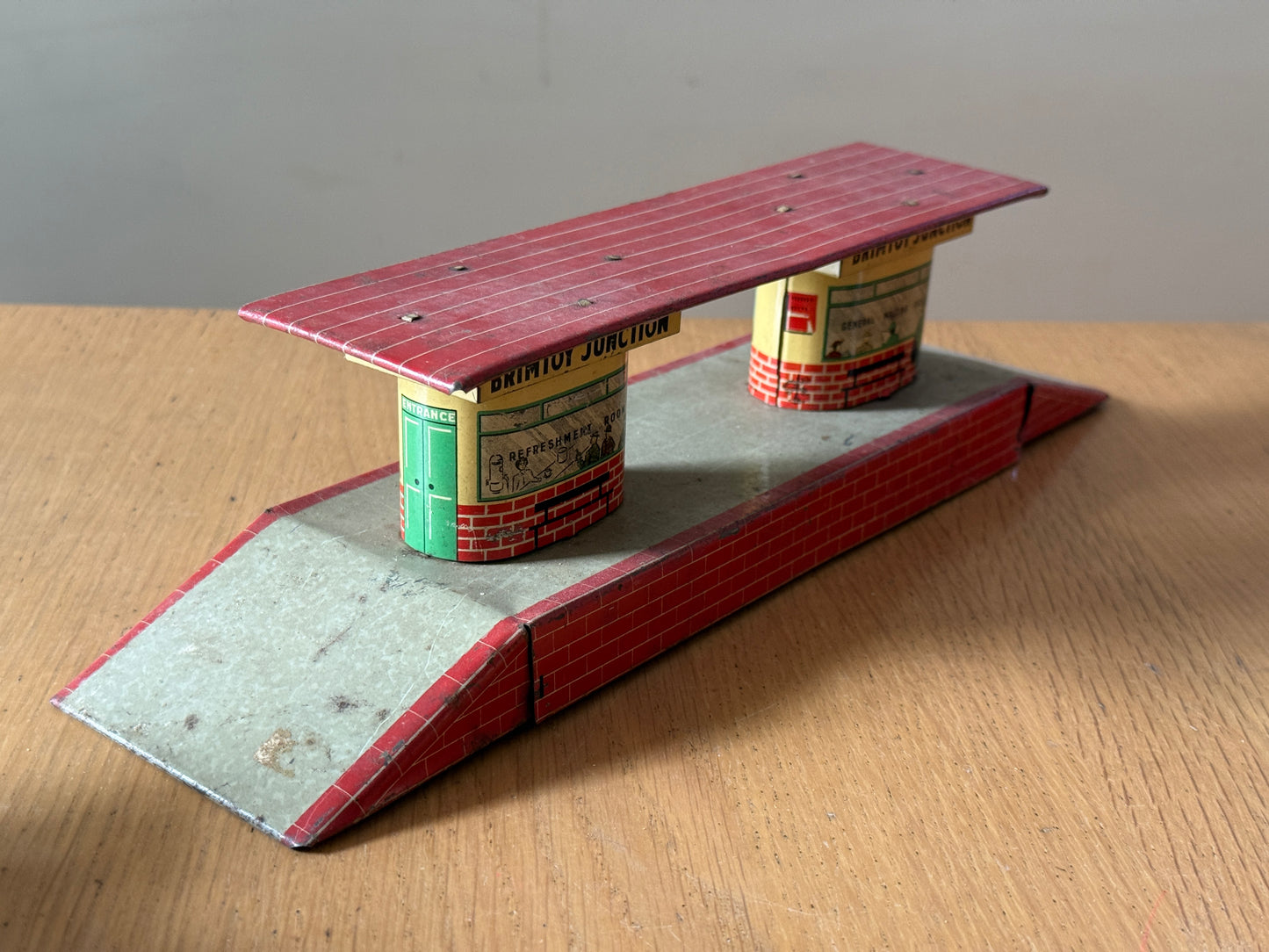 Vintage Tinplate Station for O Gauge Model Railway