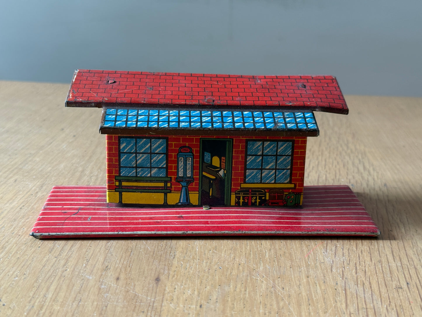Vintage Tinplate Station for Model Railway