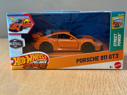 Hot Wheels Pull Back Speeders - Porsche 911 GT3. BNIB
