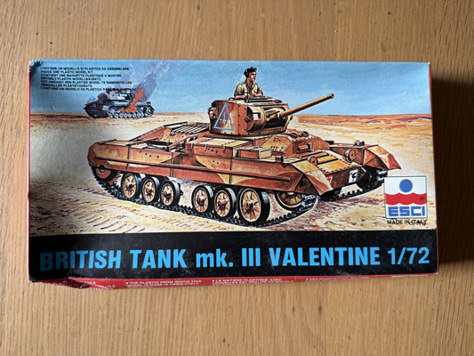 ESCI Model Kit- 1:72  British Tank - Mk.III Valentine. BNIB.